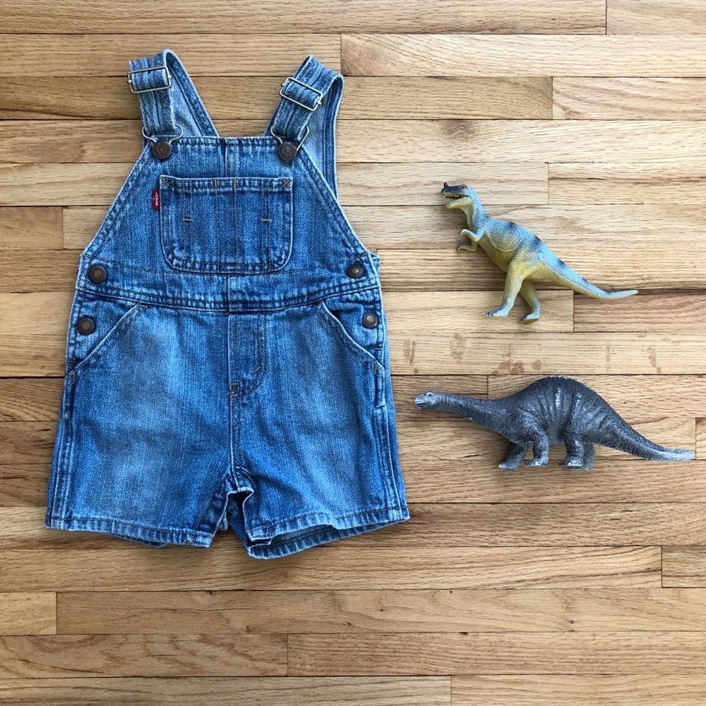 Levi Overall Bibs - shorts 12 months